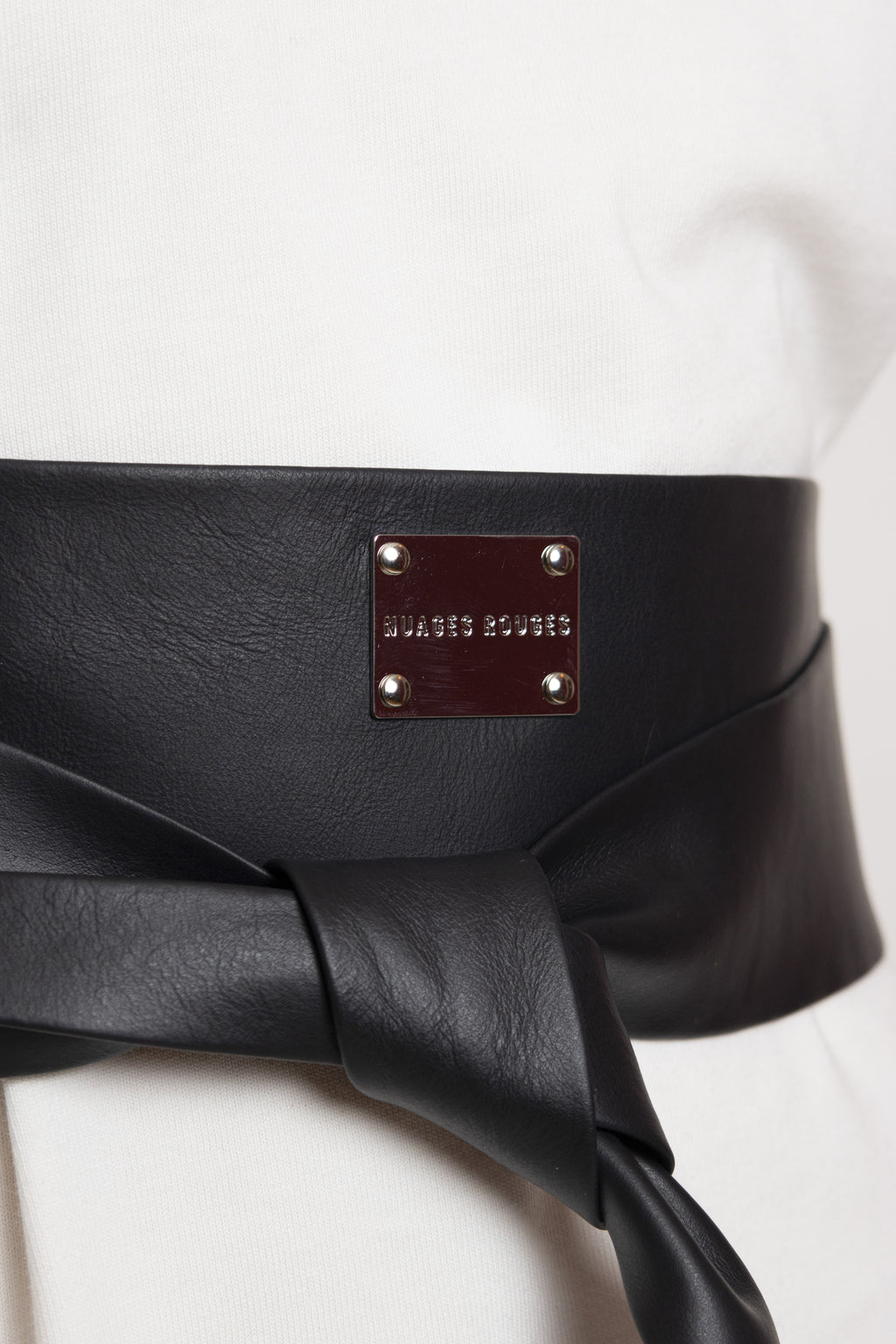 Large Leather Belt Black