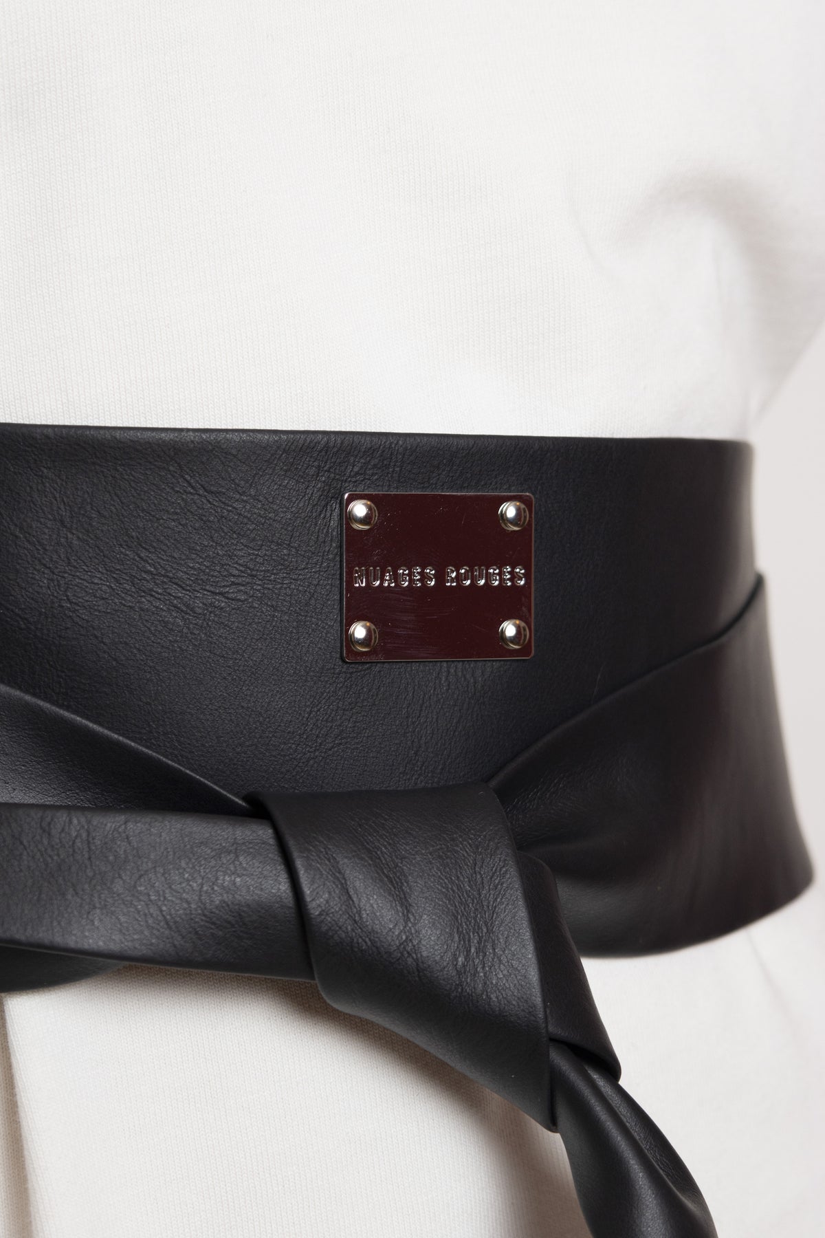 Large Leather Belt Black