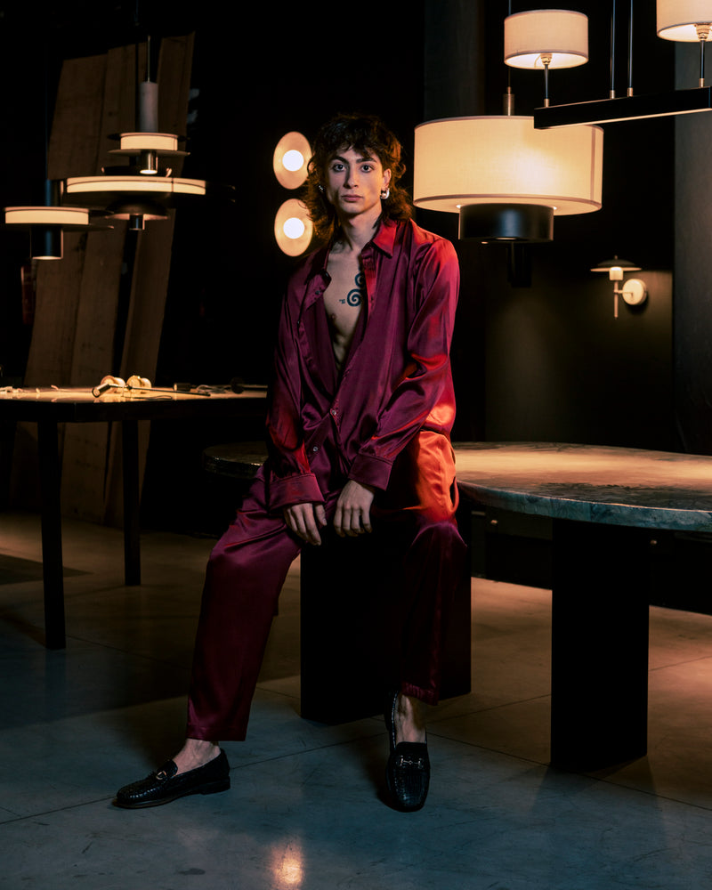 Silk Shirt Amaranto
