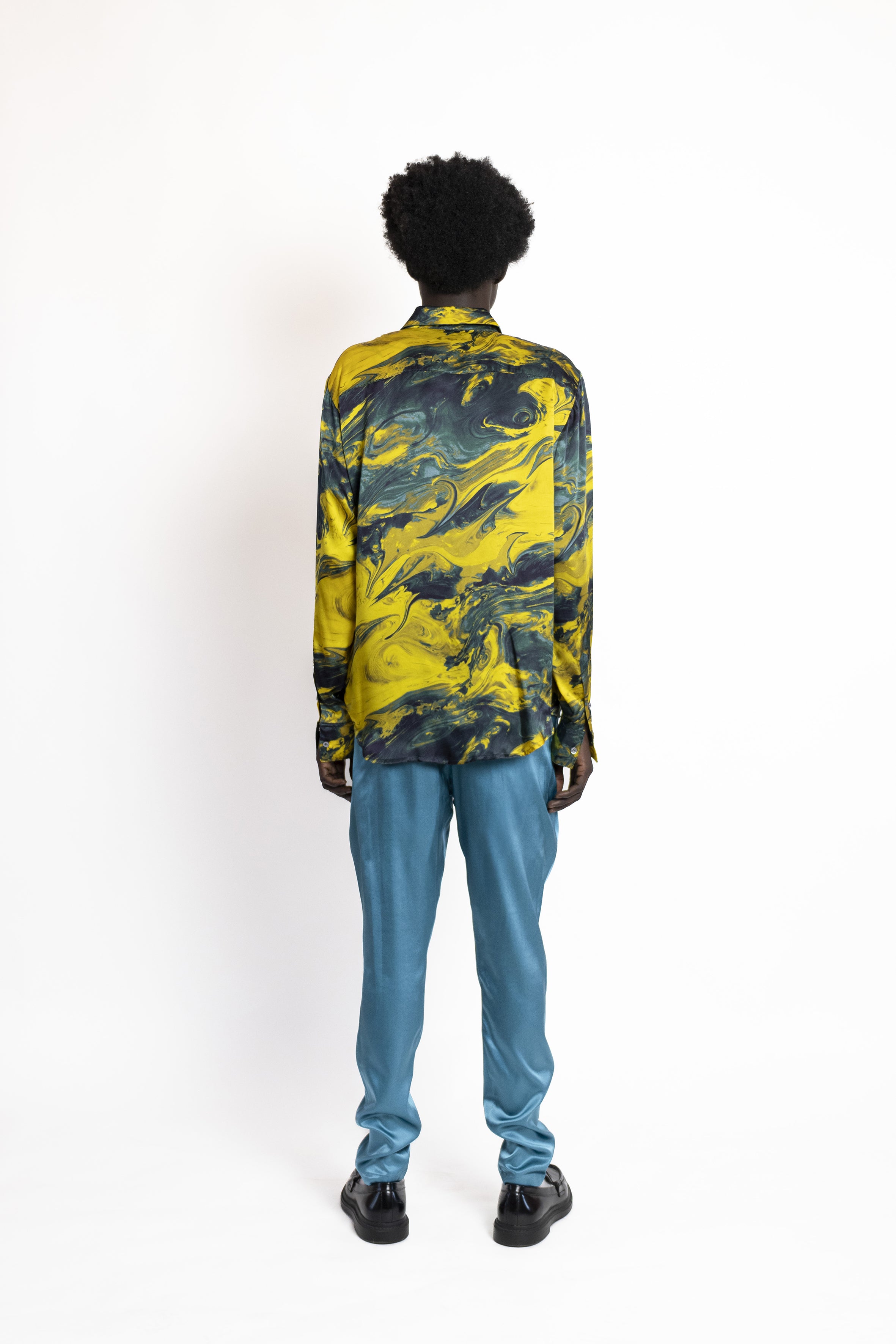 Rouge Shirt Gold Marmo
